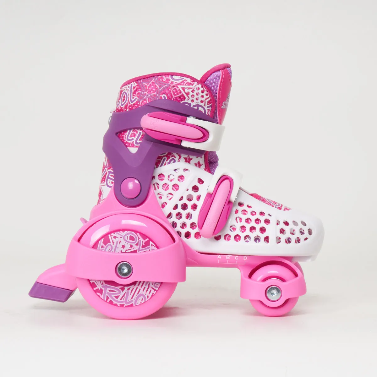 SFR Stomper Adjustable Junior Roller skates -  White / Pink