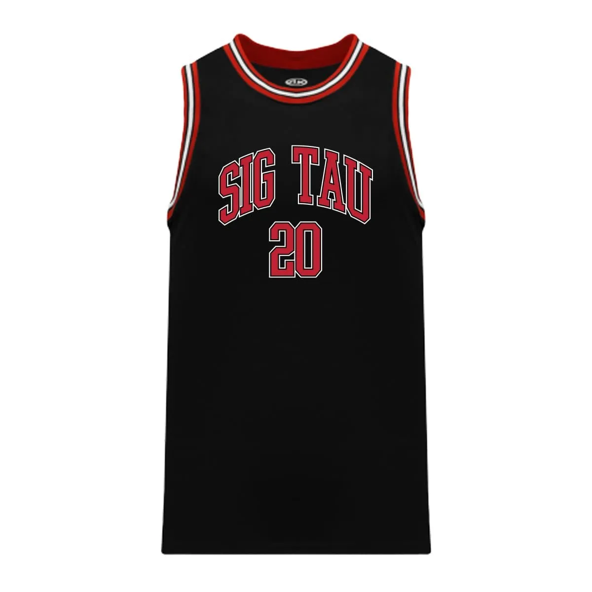 Sig Tau Black Basketball Jersey