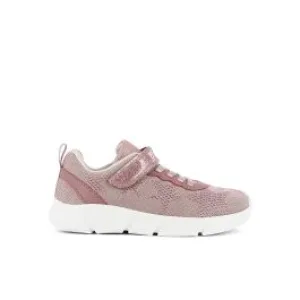 Sneakers rosa bimba in tessuto mesh a stelline