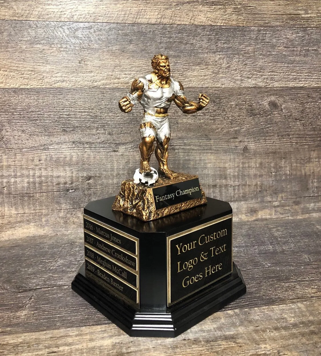 Soccer Trophy Championship Fantasy Soccer / Football Beast Trophy 6 or 12  Perpetual Trophy League Winner Fantasy Award Trophy