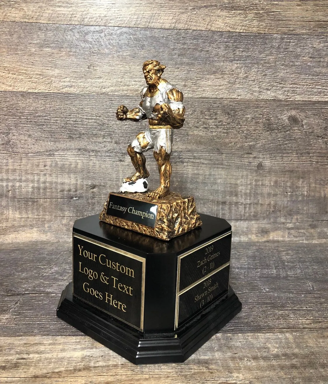 Soccer Trophy Championship Fantasy Soccer / Football Beast Trophy 6 or 12  Perpetual Trophy League Winner Fantasy Award Trophy