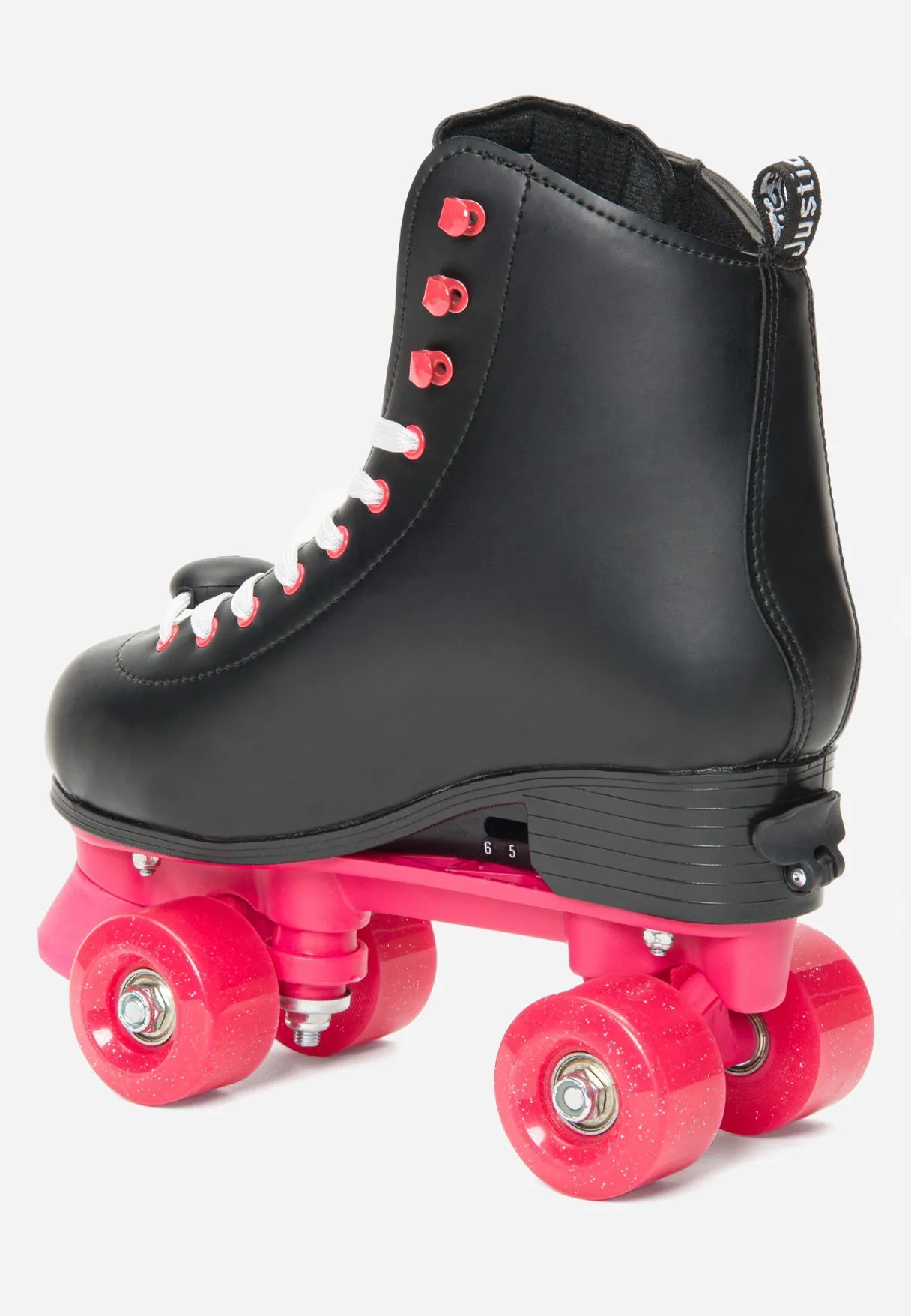 Striped Lace-Up Roller Skates