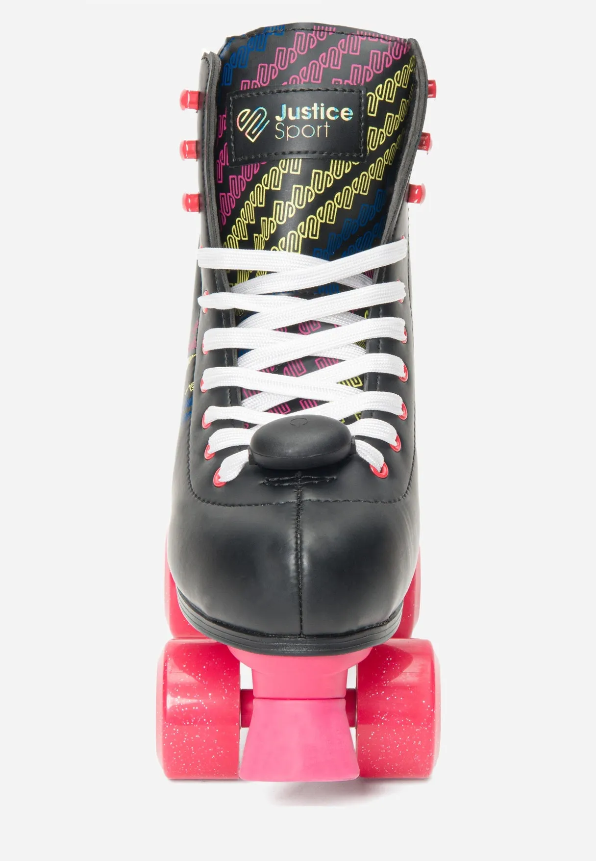 Striped Lace-Up Roller Skates