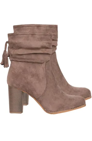 Suede Heels Taupe Limited