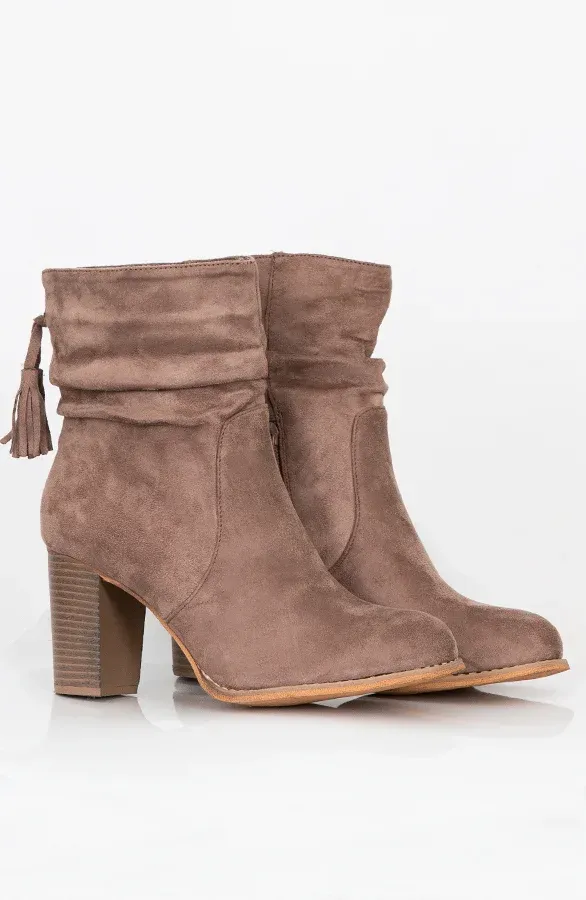 Suede Heels Taupe Limited