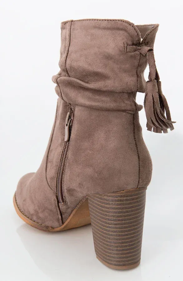 Suede Heels Taupe Limited