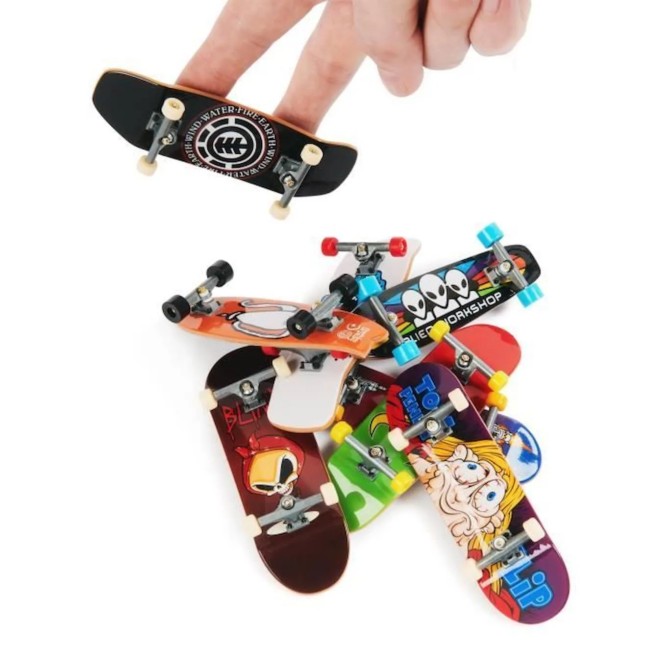 Tech Deck - Coffret 25e Anniversaire - 8 finger skates - Mixte - Blanc - Autocollants inclus blanc - Spin Master