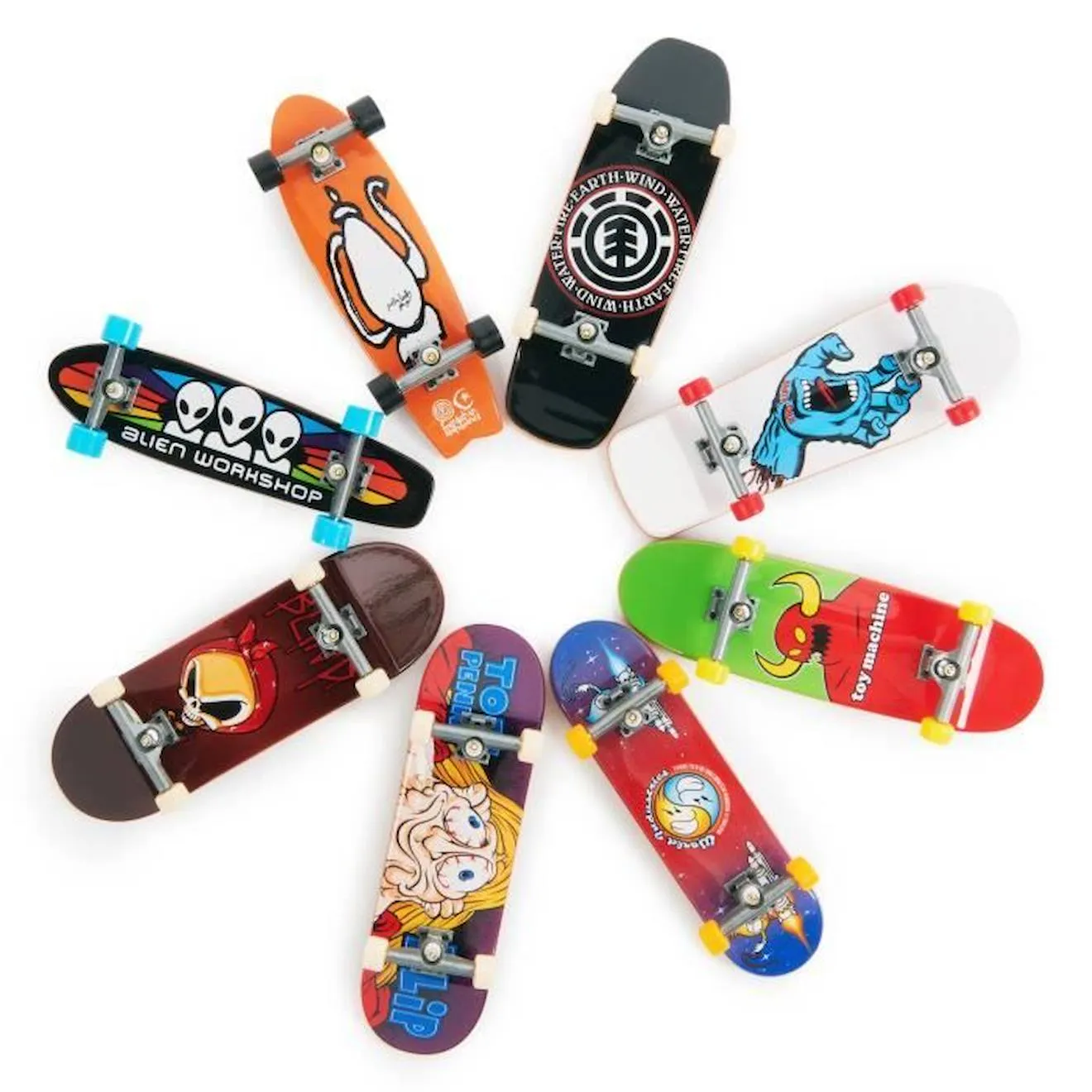 Tech Deck - Coffret 25e Anniversaire - 8 finger skates - Mixte - Blanc - Autocollants inclus blanc - Spin Master