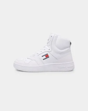 Tommy Jeans Mid Cut Basketball Trainers White