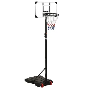 vidaXL Basketball Stand Transparent 216-250 cm Polycarbonate