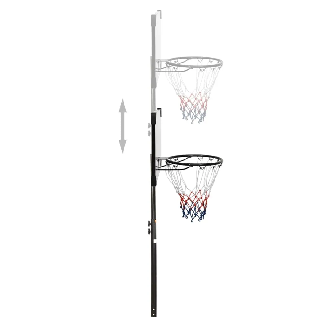 vidaXL Basketball Stand Transparent 216-250 cm Polycarbonate