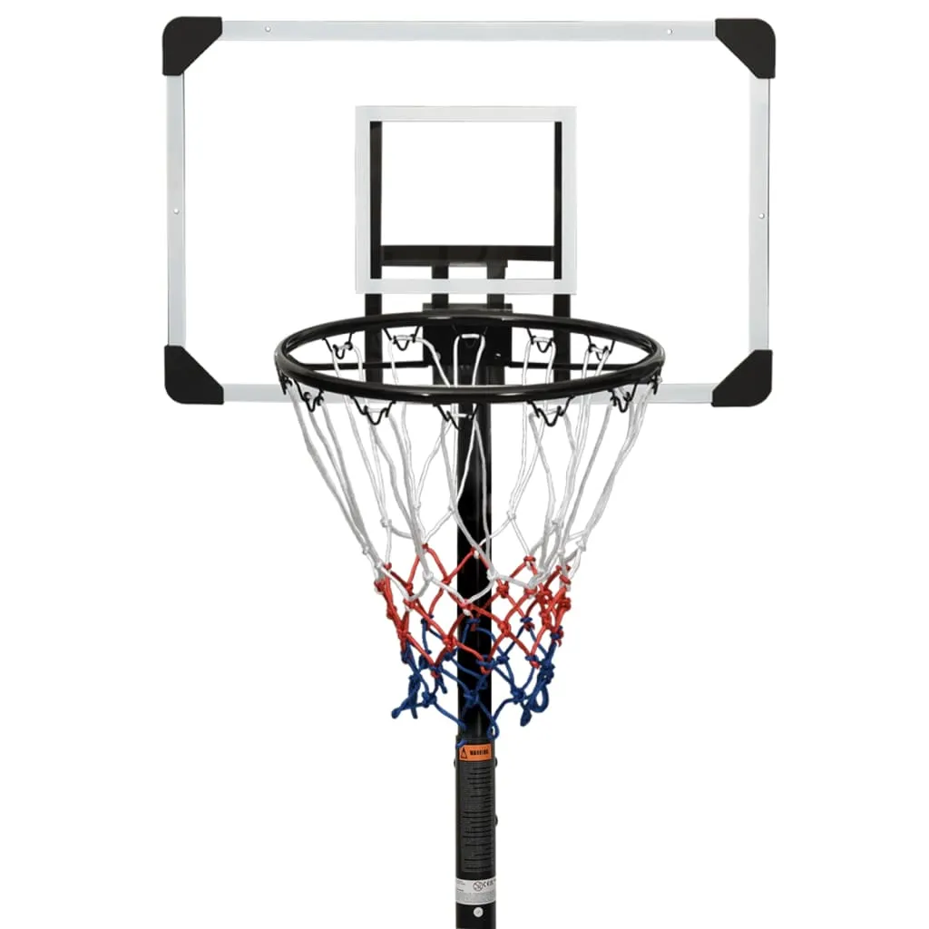 vidaXL Basketball Stand Transparent 216-250 cm Polycarbonate