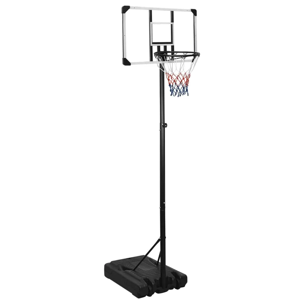 vidaXL Basketball Stand Transparent 235-305 cm Polycarbonate