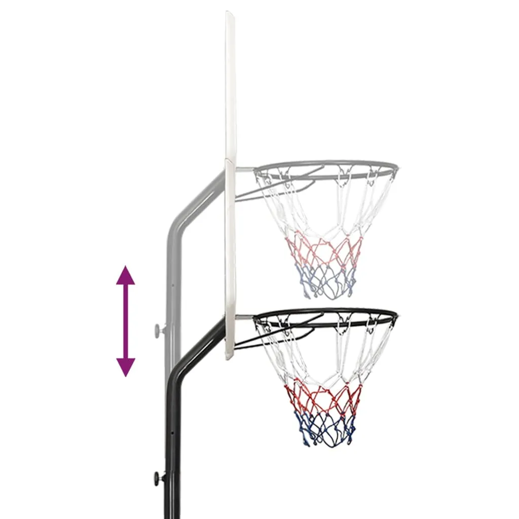 vidaXL Basketball Stand White 282-352 cm Polyethene