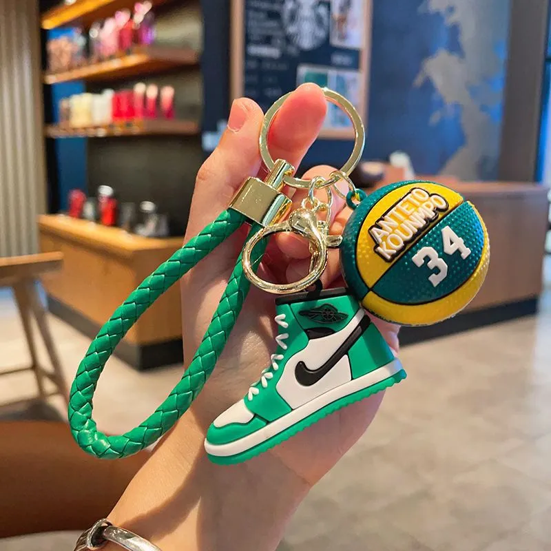 Wholesale creative basketball shoes key chain exquisite pendant couple schoolbag car key chain pendant gift