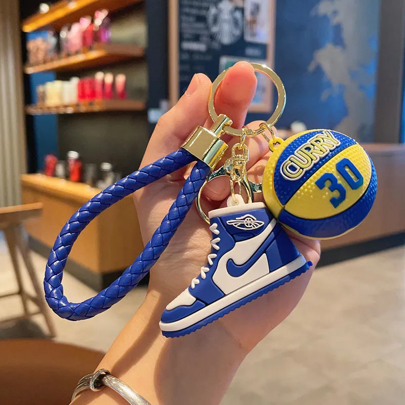 Wholesale creative basketball shoes key chain exquisite pendant couple schoolbag car key chain pendant gift